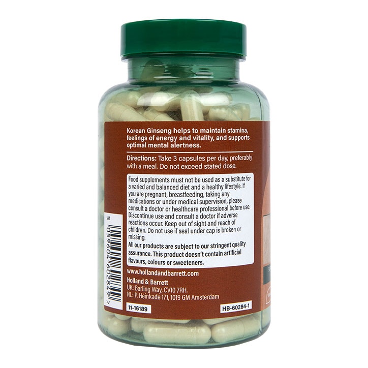 Holland & Barrett Korean Ginseng 180 Capsules